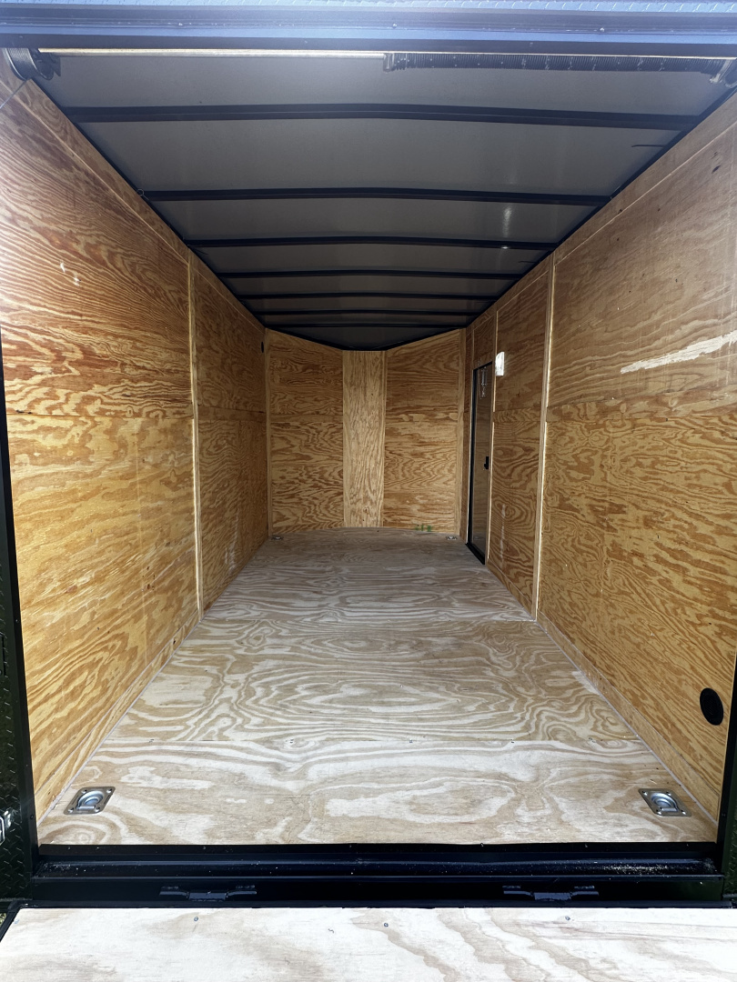 New 2026 Luxe 7X14 Enclosed Trailer-3500LB Tandem Axle-Black Poly-Blackout