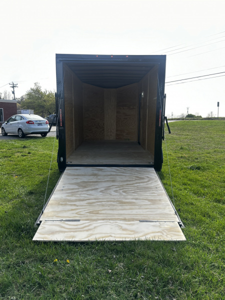 New 2026 Luxe 7X14 Enclosed Trailer-3500LB Tandem Axle-Black Poly-Blackout