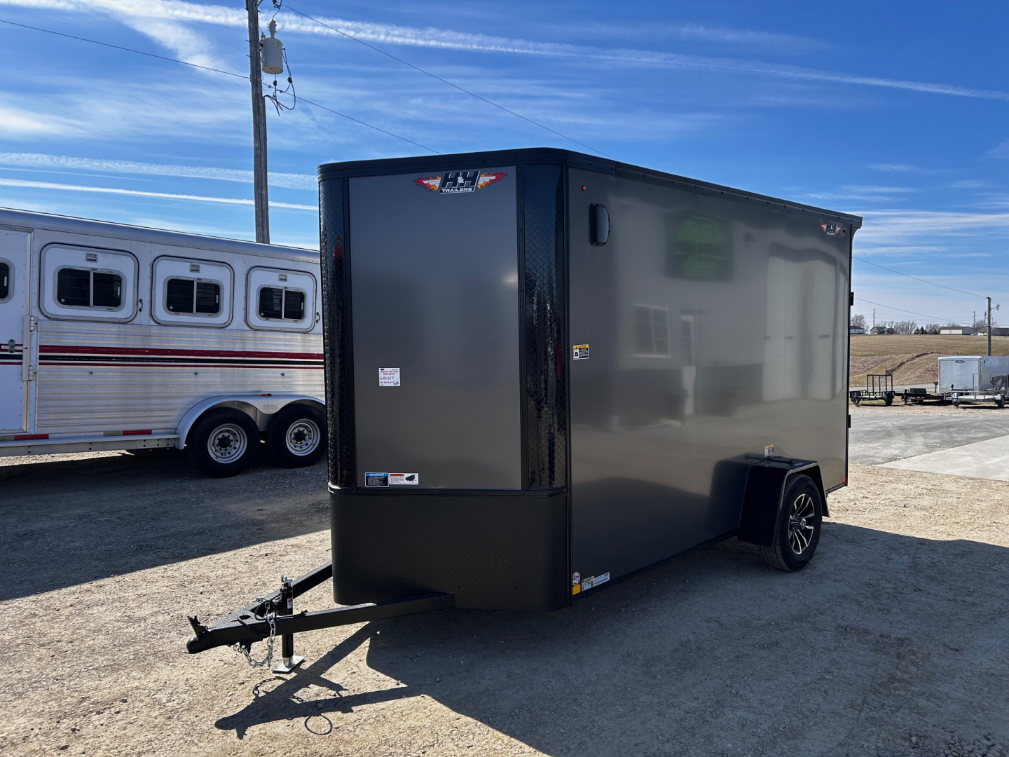 New 2026 H&H Trailers 6X12 7' INTERIOR BLACK-OUT RAMP DOOR Cargo / Enclosed Trailer