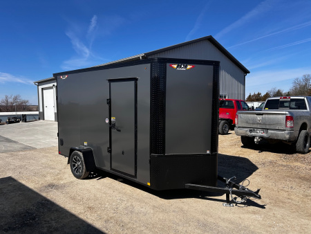 New 2026 H&H Trailers 6X12 7' INTERIOR BLACK-OUT RAMP DOOR Cargo / Enclosed Trailer