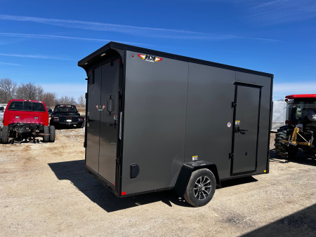 New 2026 H&H Trailers 6X12 7' INTERIOR BLACK-OUT RAMP DOOR Cargo / Enclosed Trailer