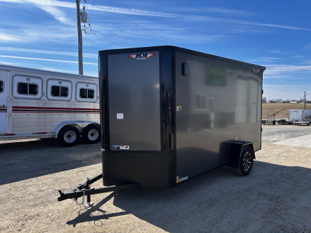 New 2026 H&H Trailers 6X12 7' INTERIOR BLACK-OUT RAMP DOOR Cargo / Enclosed Trailer