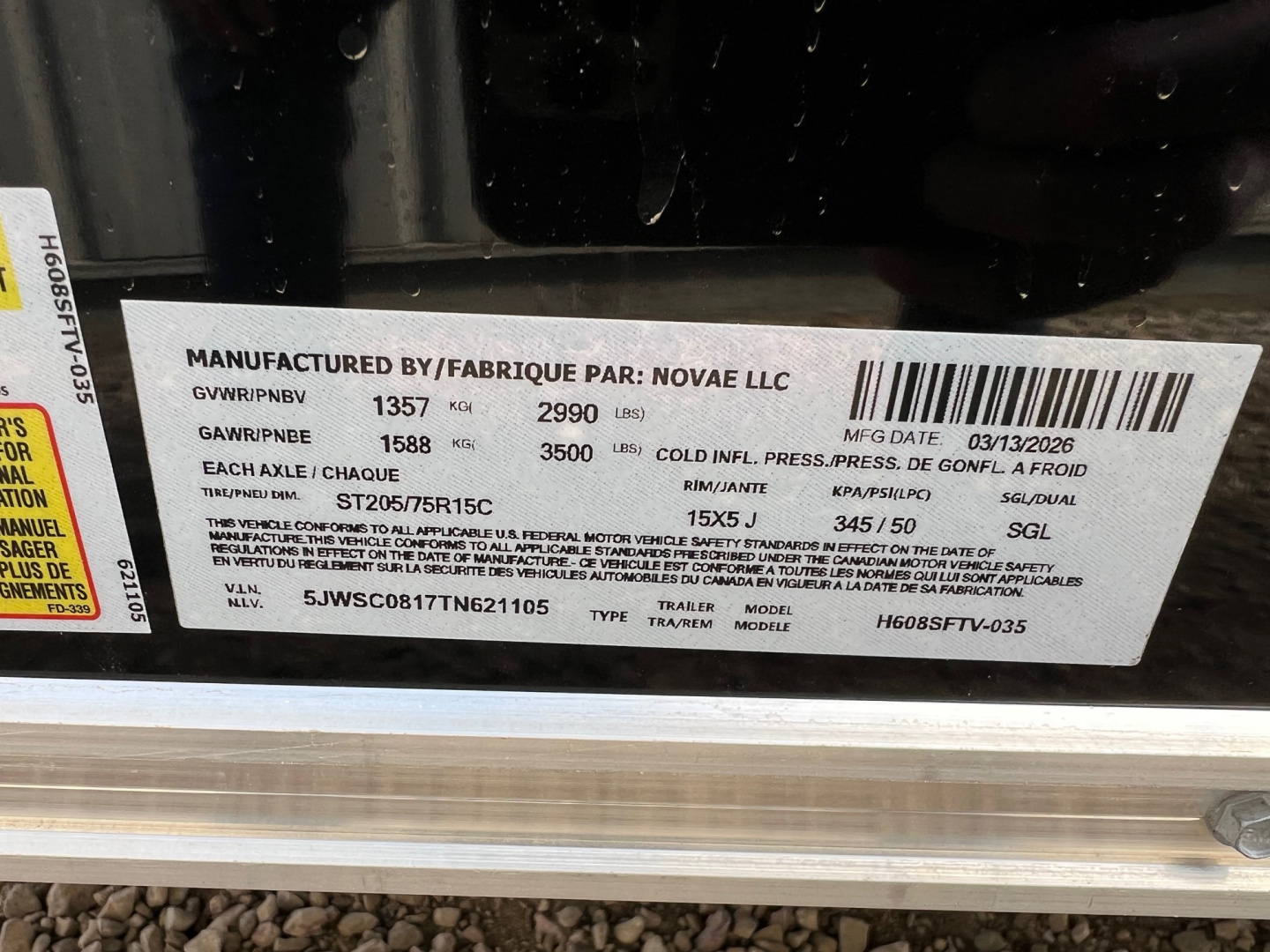 New 2026 H&H Trailers 5 x 8 Cargo / Enclosed Trailer