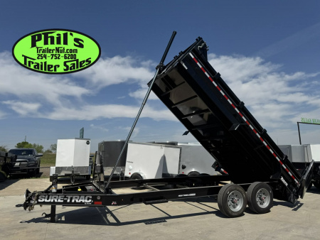 New 2025 Sure-Trac 82X16 Dump Trailer TELESCOPIC LIFT & 8K AXLES! FACTORY CLOSEOUT!
