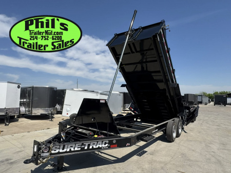 New 2025 Sure-Trac 82X16 Dump Trailer TELESCOPIC LIFT & 8K AXLES! FACTORY CLOSEOUT!
