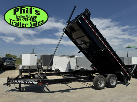 New 2025 Sure-Trac 82X16 Dump Trailer TELESCOPIC LIFT & 8K AXLES! FACTORY CLOSEOUT!