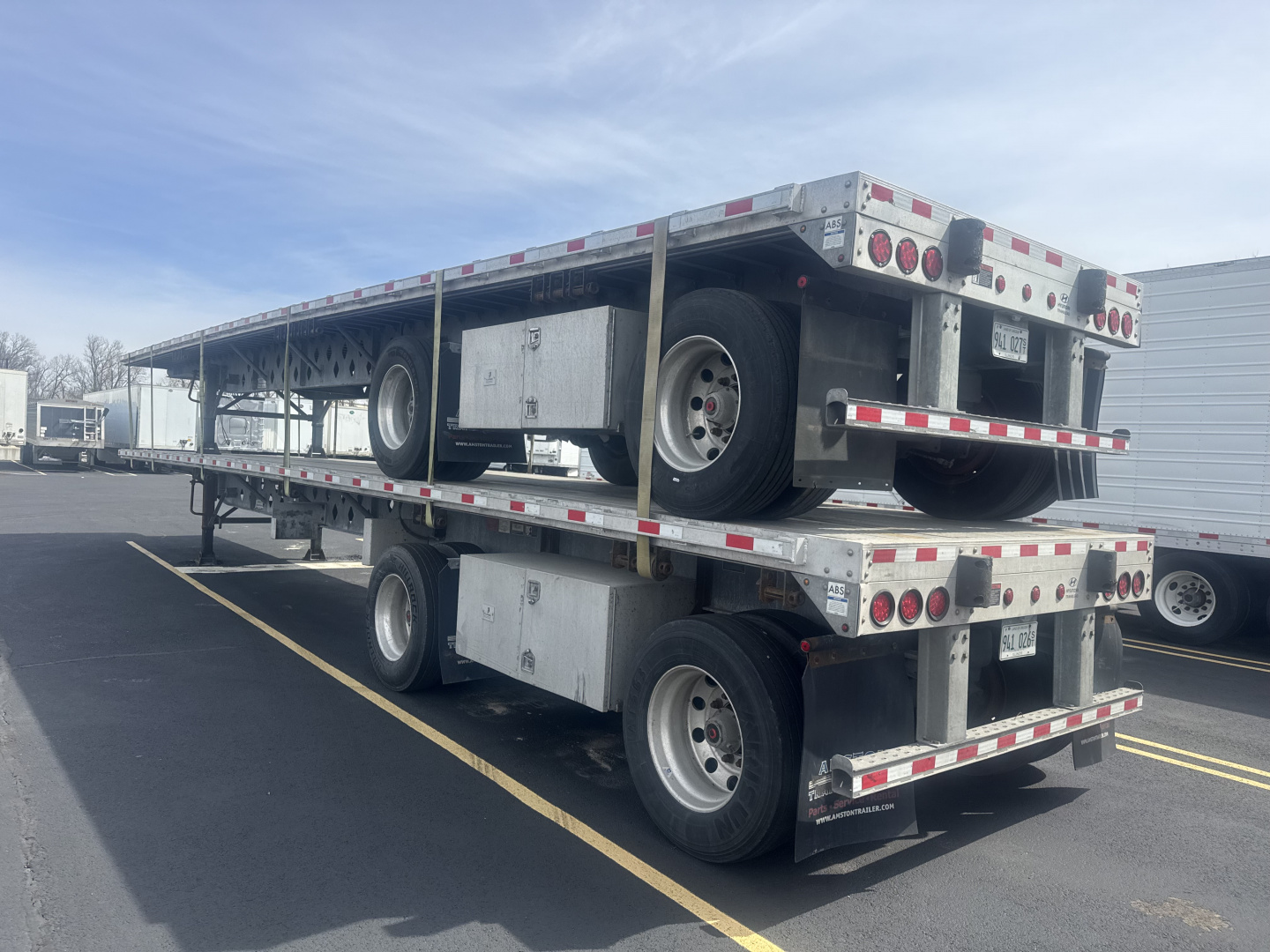 Used 2023 Hyundai 48' Combo Flatbed Semi Trailer - $1200/Month - Sale or Rent to Own