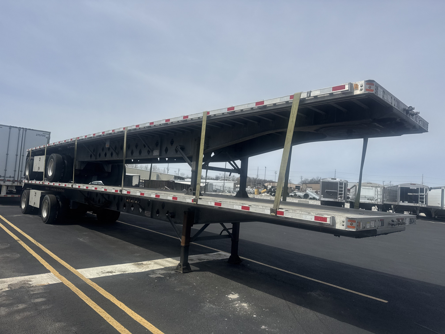 Used 2023 Hyundai 48' Combo Flatbed Semi Trailer - $1200/Month - Sale or Rent to Own