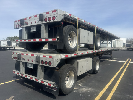 Used 2023 Hyundai 48' Combo Flatbed Semi Trailer - $1200/Month - Sale or Rent to Own