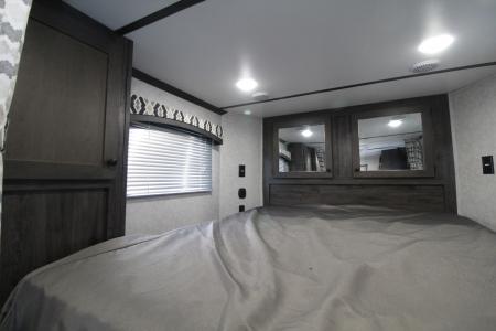 Used 2023 Bison Silverado 7208 - 8' SW Living Quarters - 2 Horse Trailer - Ramp - Drop down windows tail side