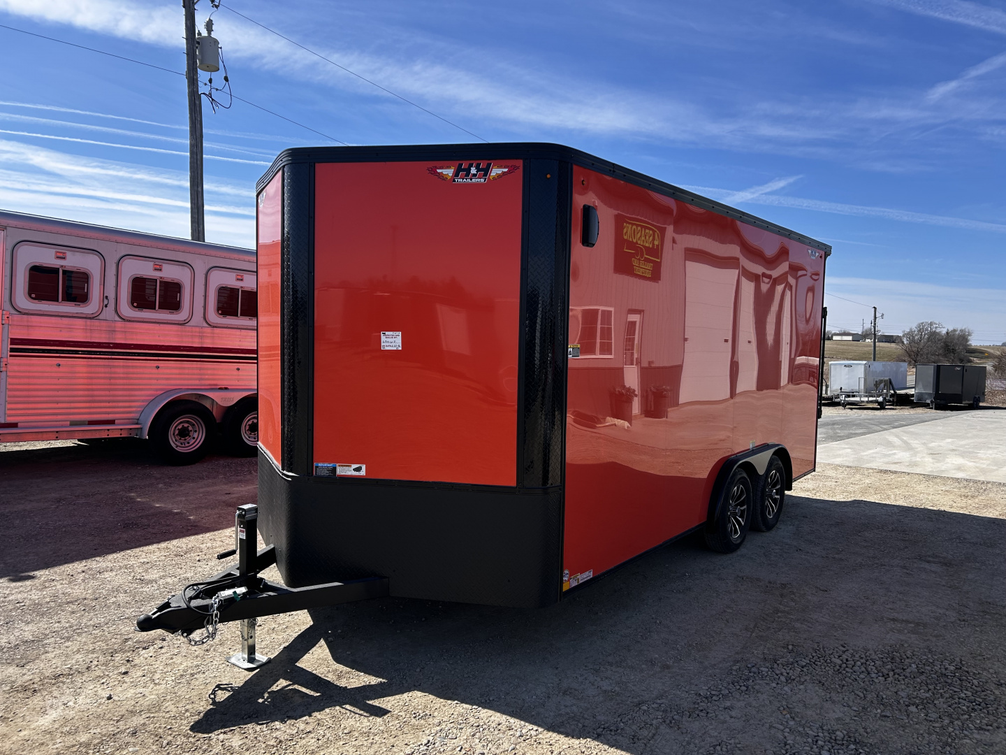 New 2026 H&H Trailers 8X16 7' INTERIOR LOADED WITH OPTIONS 7K GVWR Cargo / Enclosed Trailer