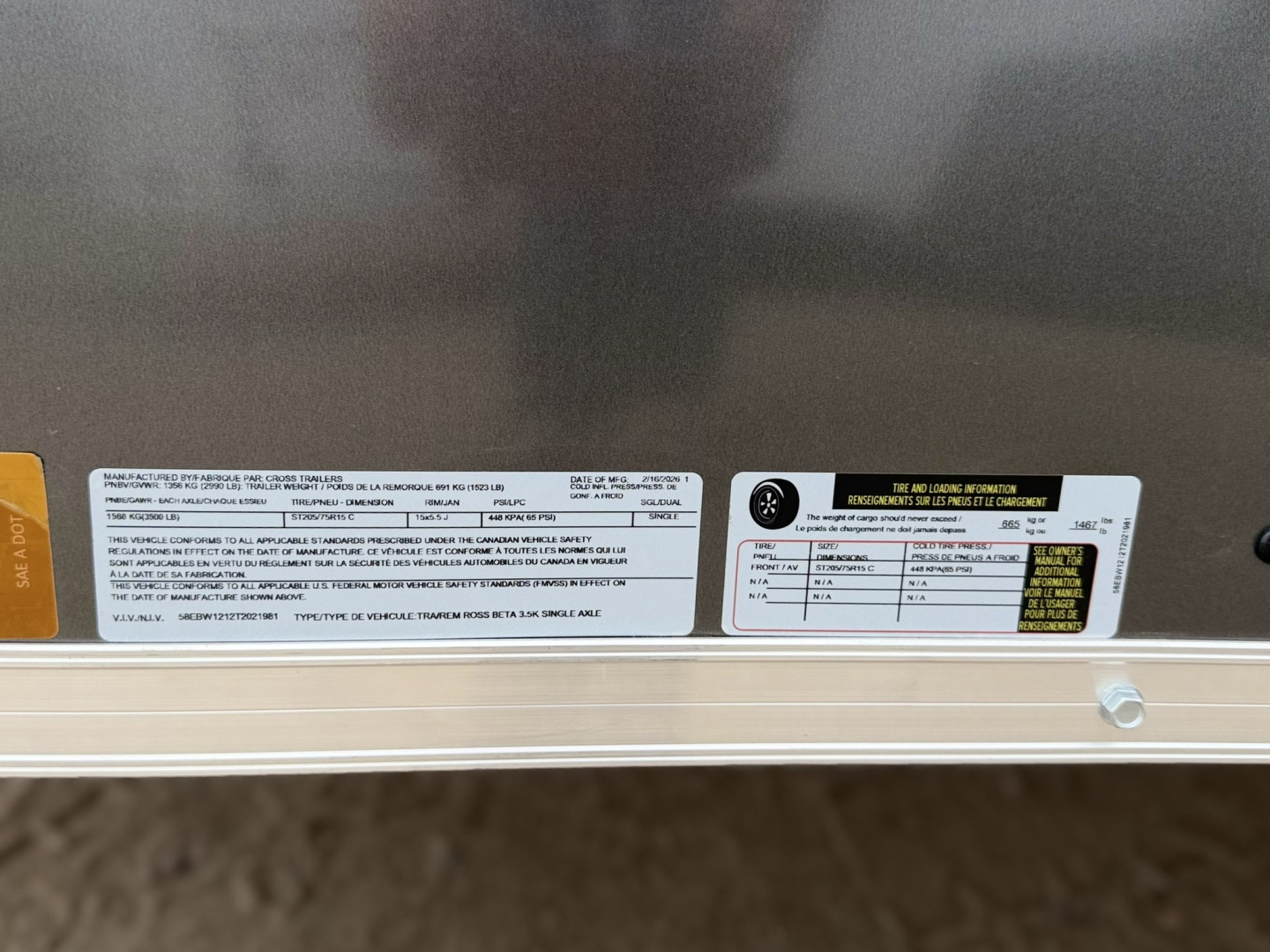 New 2026 Cross Trailers 6-12 Enclosed 3K GVWR