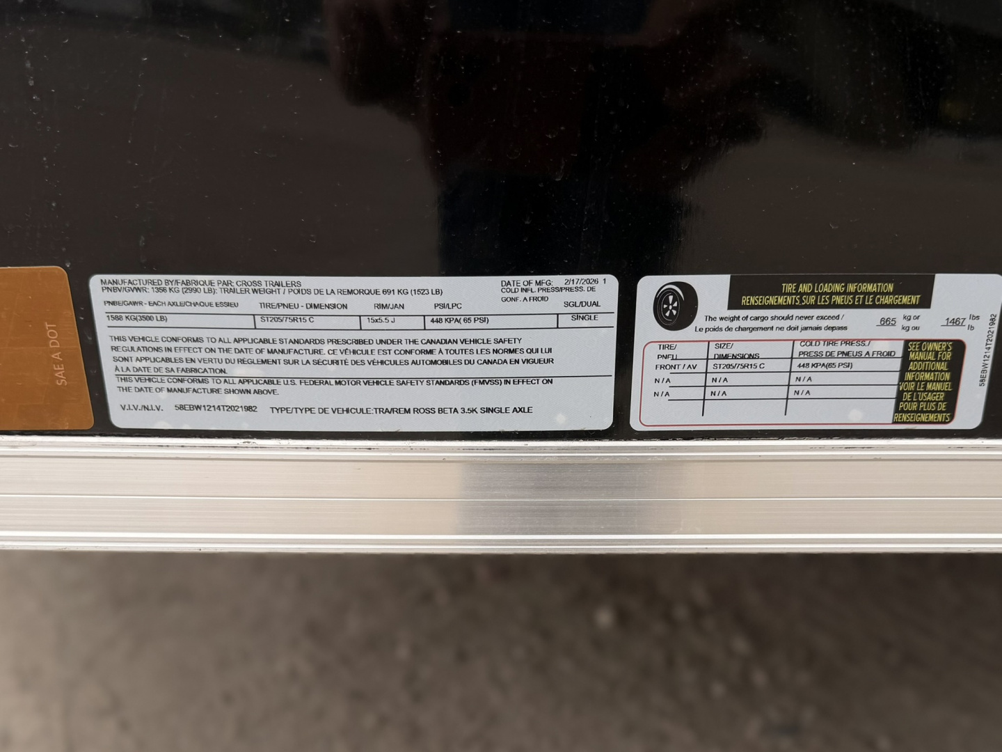 New 2026 Cross Trailers 6-12 Enclosed 3K GVWR