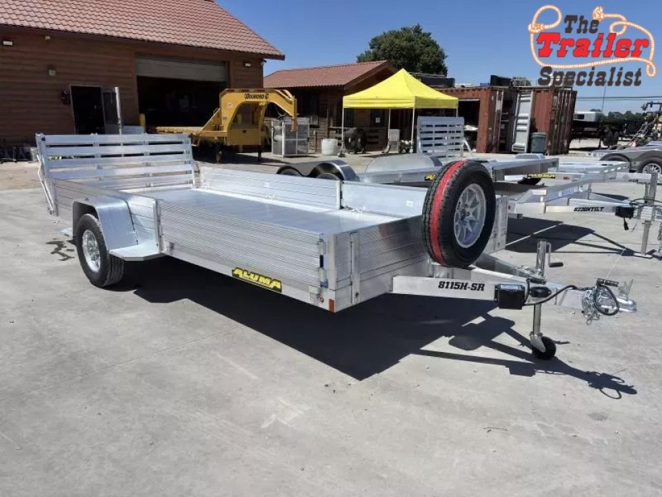 New 2026 Aluma 8115H-S-EL-R-BT-SR 7FT X 15FT 4250 GVW Utility Trailer