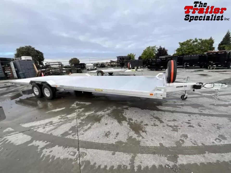 New 2026 Aluma WB28H-TA-EL-DOF-R-RR 8FT X 28FT 9990 GVW Equipment Trailer