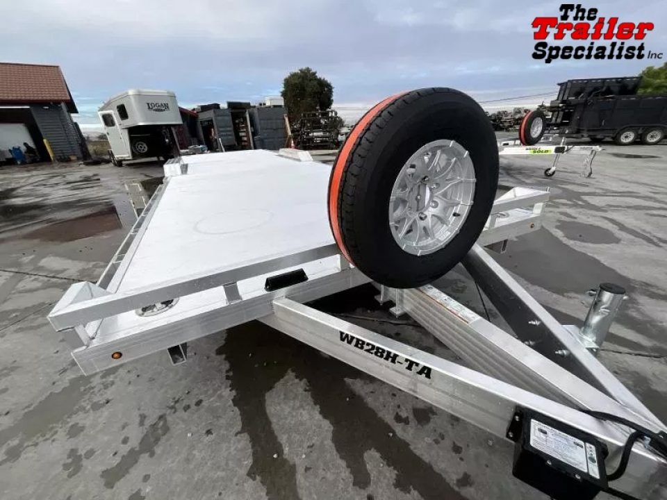 New 2026 Aluma WB28H-TA-EL-DOF-R-RR 8FT X 28FT 9990 GVW Equipment Trailer