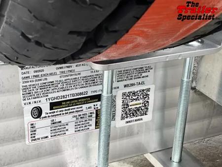 New 2026 Aluma WB28H-TA-EL-DOF-R-RR 8FT X 28FT 9990 GVW Equipment Trailer