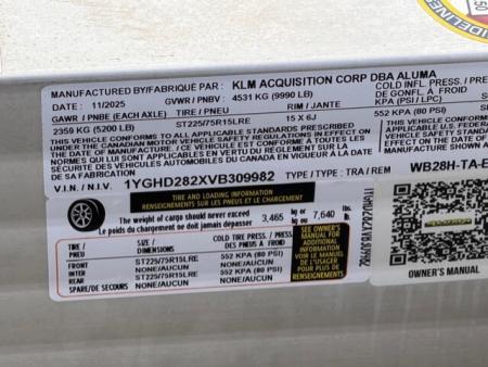 New 2027 Aluma WB28H-TA-EL-DOF-R-RR 8FT X 28FT 9990 GVW Utility Trailer