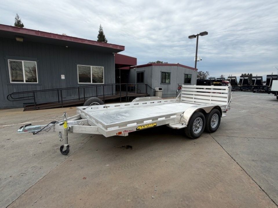 New 2027 Aluma 8014TA-EL-R-BT-RTD 7FT X 14FT 8.5K GVW Equipment Trailer