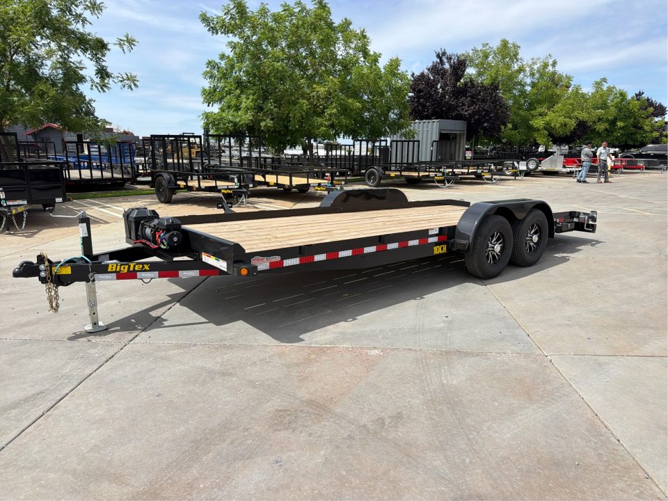 New 2026 Big Tex Trailers 10CH-20DT 7FT X 20FT 9.9K GVW Car Hauler Winch package