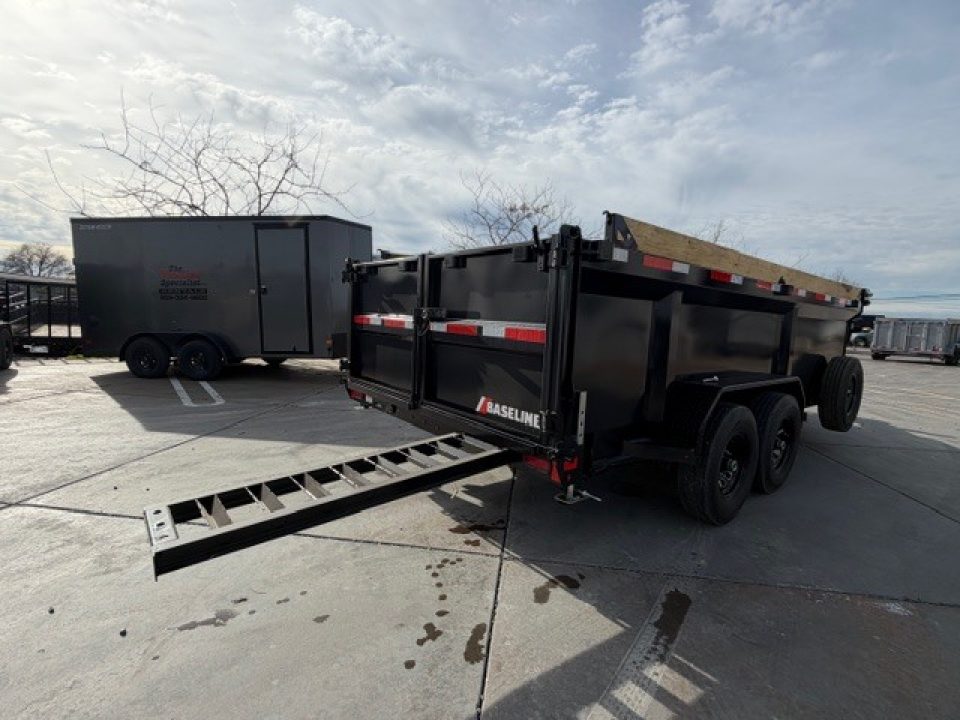 New 2026 Baseline HDU207L16X82 P3 7FT X 16FT 14K GVW Dump Trailer