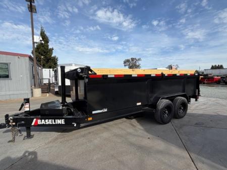 New 2026 Baseline HDU207L16X82 P3 7FT X 16FT 14K GVW Dump Trailer