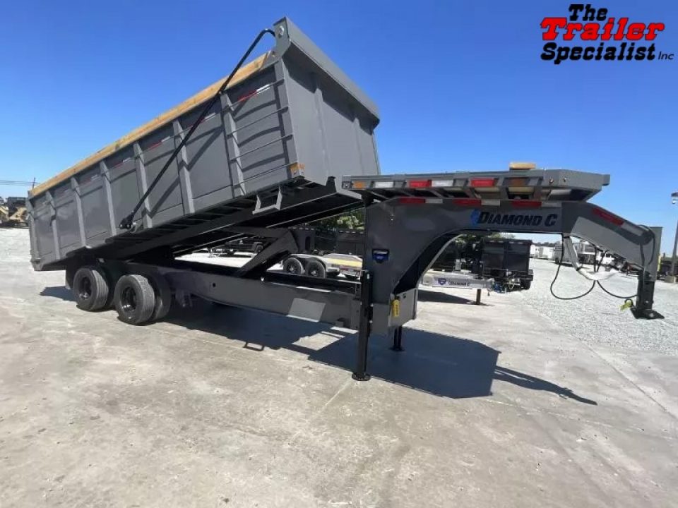 New 2025 Diamond C Trailers WDT212L20X96 P4 8FT X 20FT 25.9K GVW Gooseneck Dump Trailer