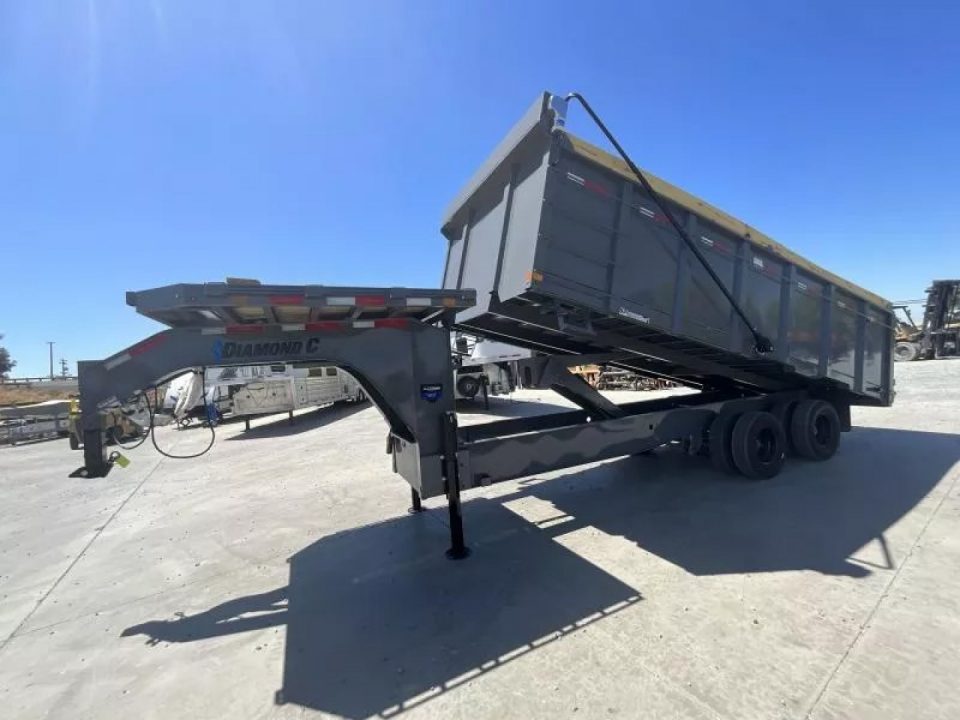 New 2025 Diamond C Trailers WDT212L20X96 P4 8FT X 20FT 25.9K GVW Gooseneck Dump Trailer