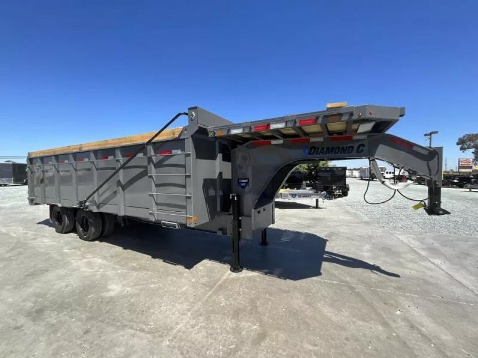 New 2025 Diamond C Trailers WDT212L20X96 P4 8FT X 20FT 25.9K GVW Gooseneck Dump Trailer