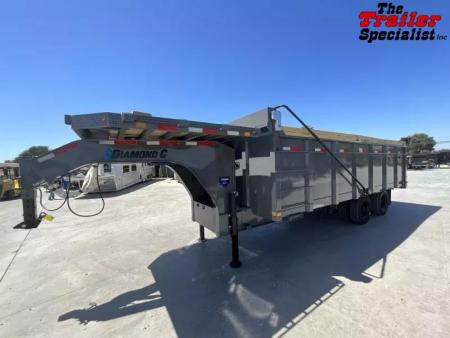 New 2025 Diamond C Trailers WDT212L20X96 P4 8FT X 20FT 25.9K GVW Gooseneck Dump Trailer