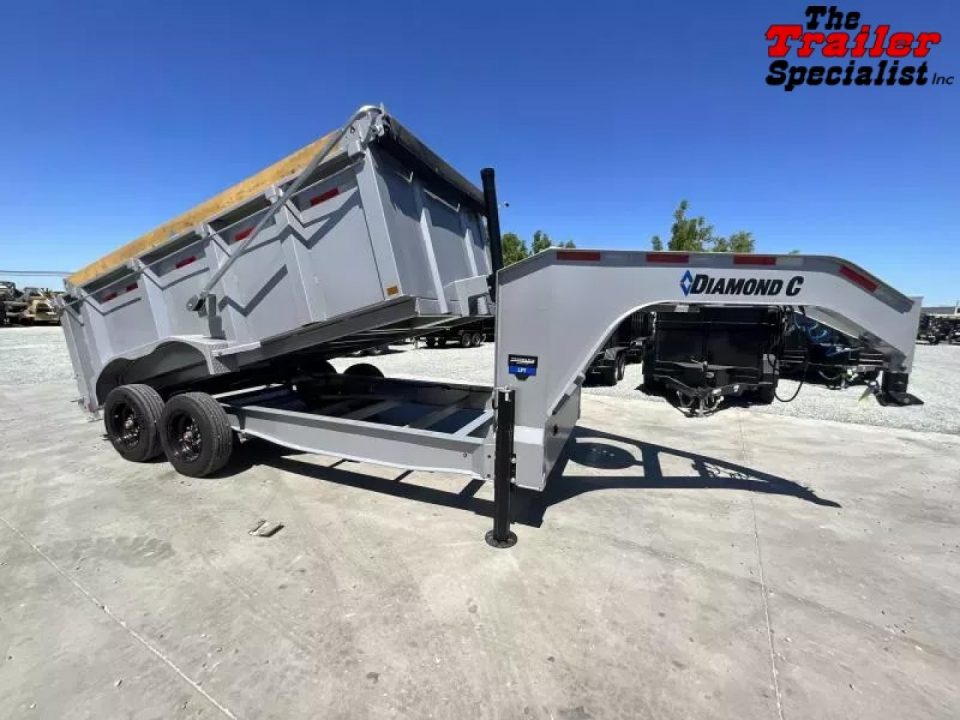 New 2025 Diamond C Trailers LPT208L14X81GN P4 7FT X 14FT 18K GVW Gooseneck Dump Trailer