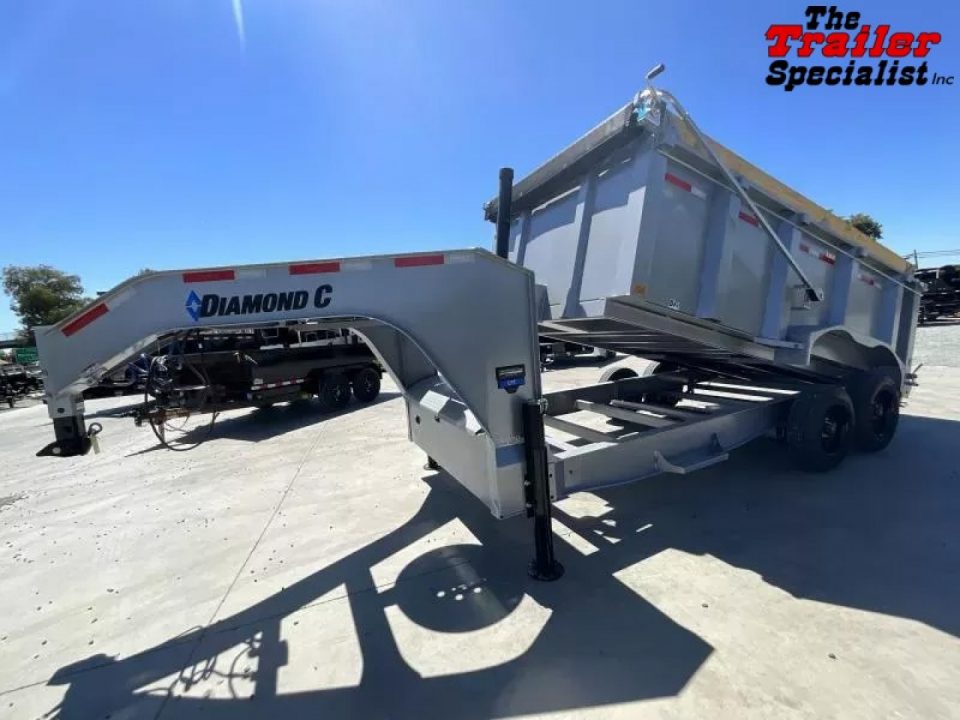 New 2025 Diamond C Trailers LPT208L14X81GN P4 7FT X 14FT 18K GVW Gooseneck Dump Trailer