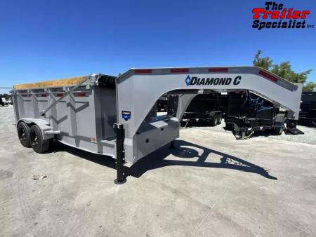 New 2025 Diamond C Trailers LPT208L14X81GN P4 7FT X 14FT 18K GVW Gooseneck Dump Trailer