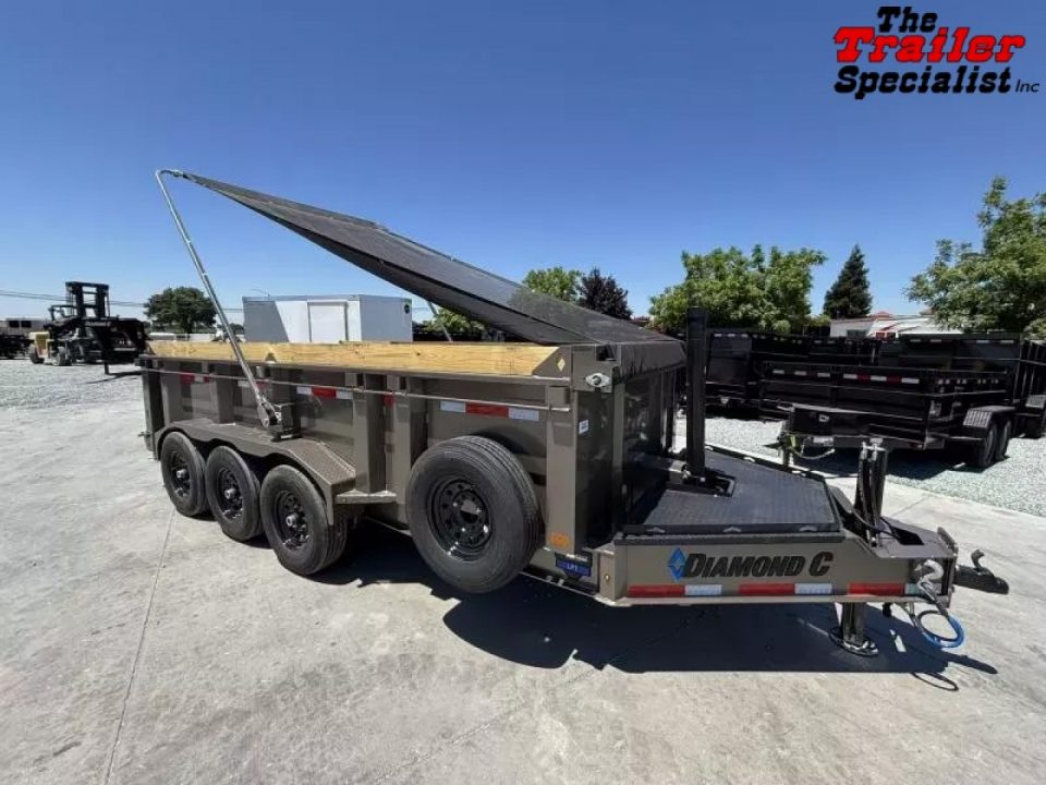 New 2025 Diamond C Trailers LPT307L16X82 P3 7FT X 16FT 24K GVW Dump Trailer