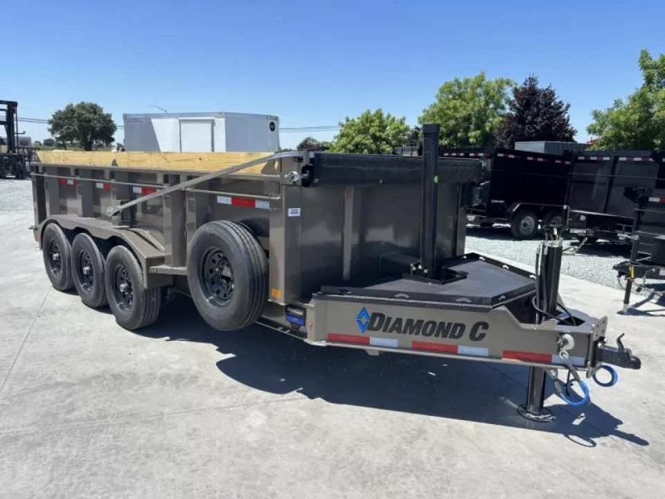 New 2025 Diamond C Trailers LPT307L16X82 P3 7FT X 16FT 24K GVW Dump Trailer