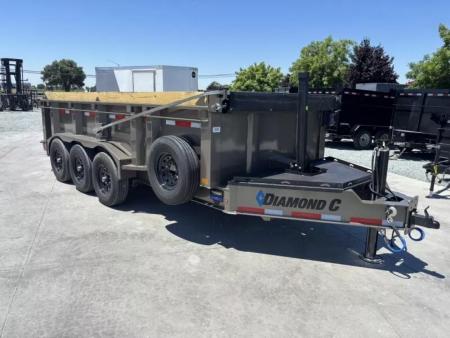 New 2025 Diamond C Trailers LPT307L16X82 P3 7FT X 16FT 24K GVW Dump Trailer