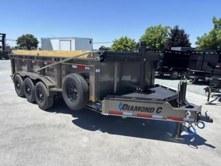 New 2025 Diamond C Trailers LPT307L16X82 P3 7FT X 16FT 24K GVW Dump Trailer