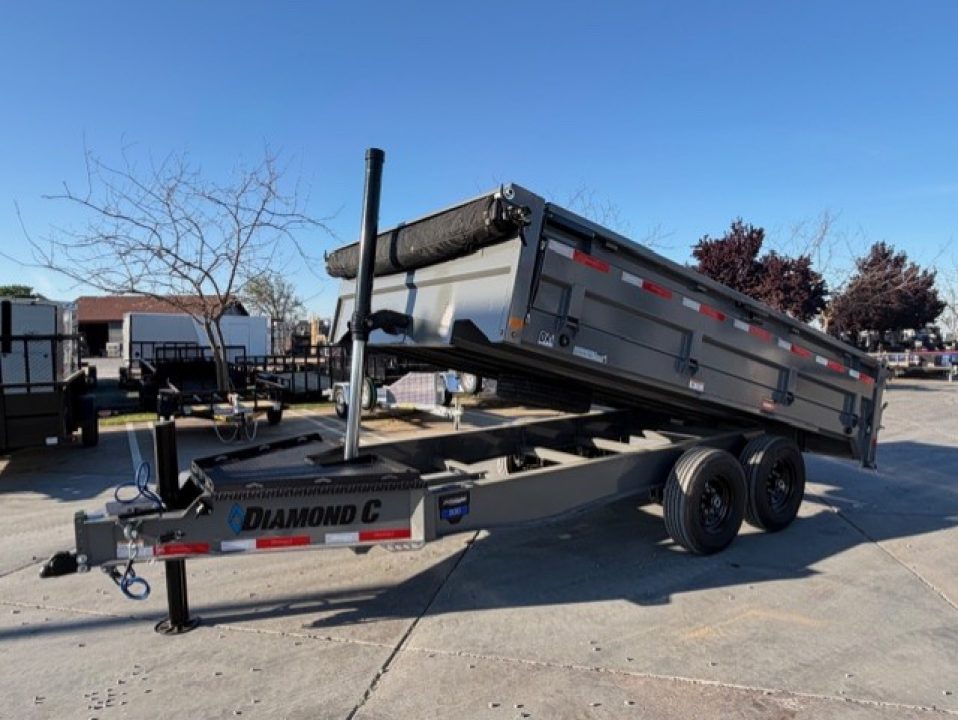 New 2026 Diamond C Trailers DOD207L14X96 8FT X 14FT 14.9K GVW Dump Trailer