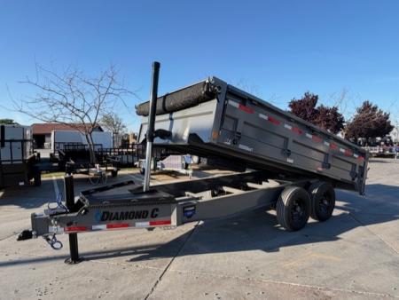 New 2026 Diamond C Trailers DOD207L14X96 8FT X 14FT 14.9K GVW Dump Trailer