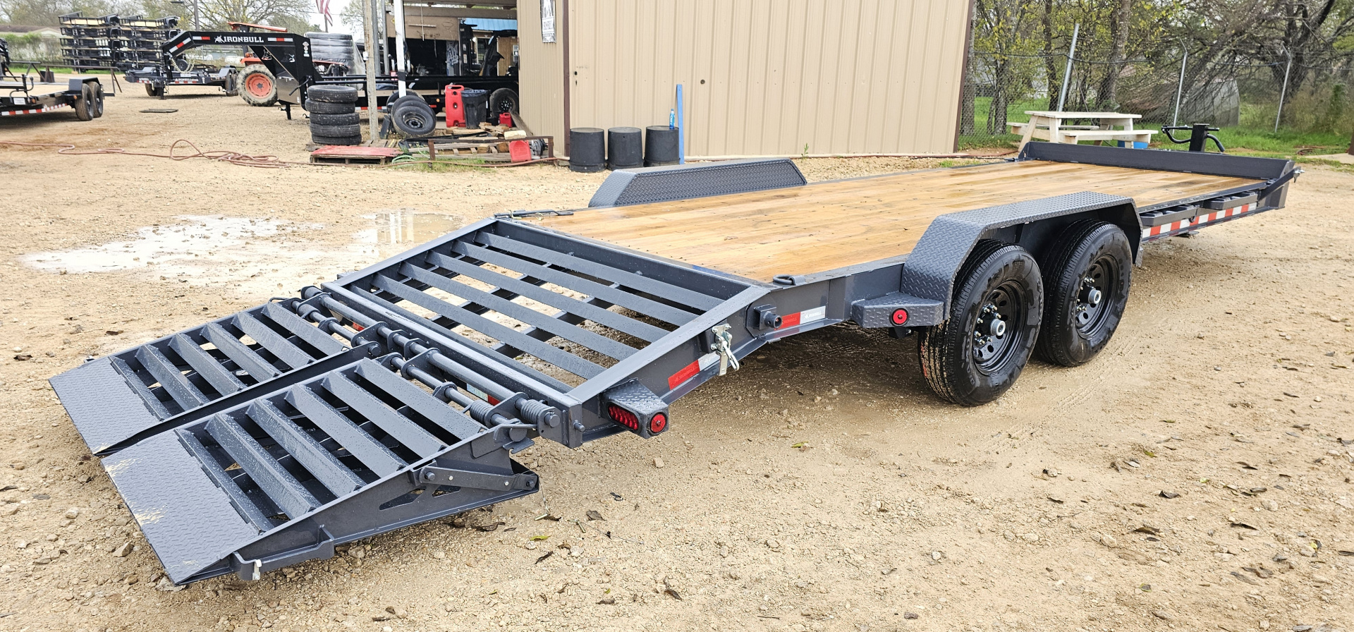New 2026-Norstar-83-x-21+3-Iron-Bull-EWB-Bumper-Pull-Lowboy,-8in-I-Beam,-Rampage-Ramps-base-3EUGB2422T1113411