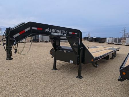 New 2026 Iron Bull FHG 102 x 34 - 9' Hydraulic Dovetail Gooseneck Deckover with 25,900 lb. GVWR, Under Frame Bridge, Winch Plate in Neck