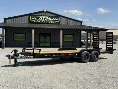 New 2026 RawMaxx ECX 83X22 W/STAND UP RAMPS AND 10 PLY TIRES 14K GVWR Equipment Trailer