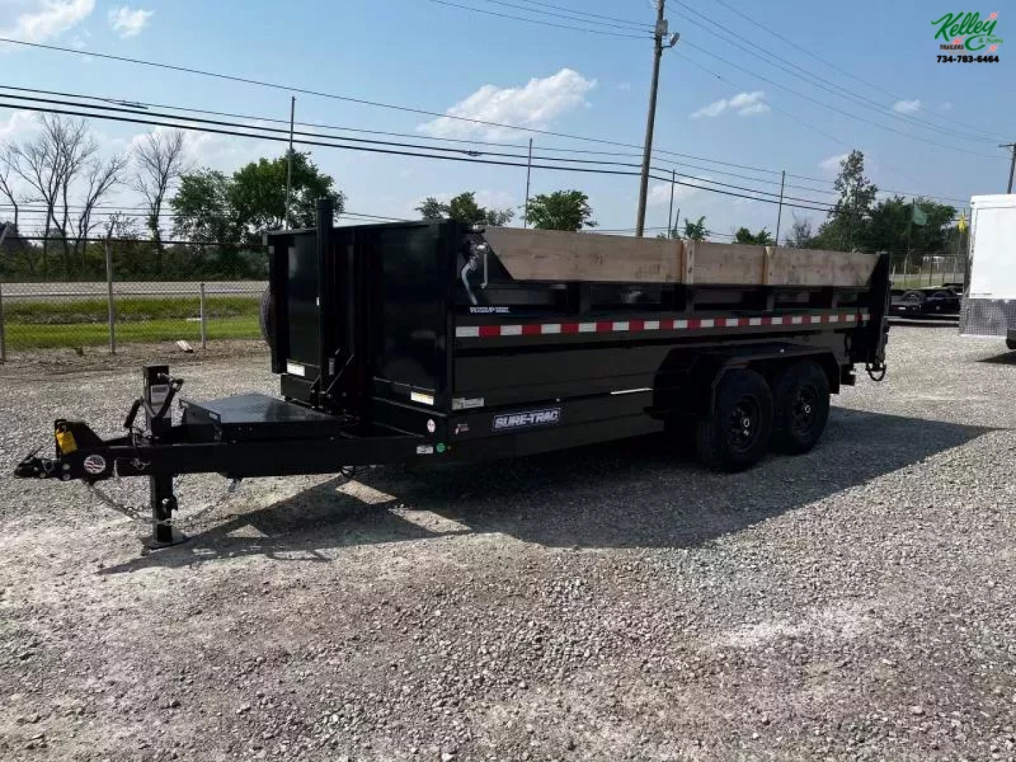 New 2026 Sure-Trac 82 x16 14K Telescopic Loaded Dump Trailer
