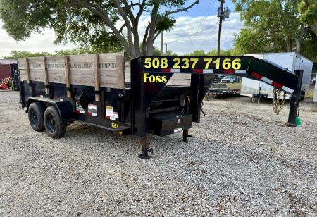 Used 2022 Big Tex Trailers 7X16 17.5K Gooseneck Scissor Dump Trailer