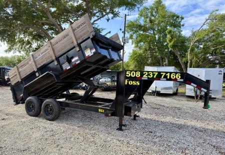 Used 2022 Big Tex Trailers 7X16 17.5K Gooseneck Scissor Dump Trailer