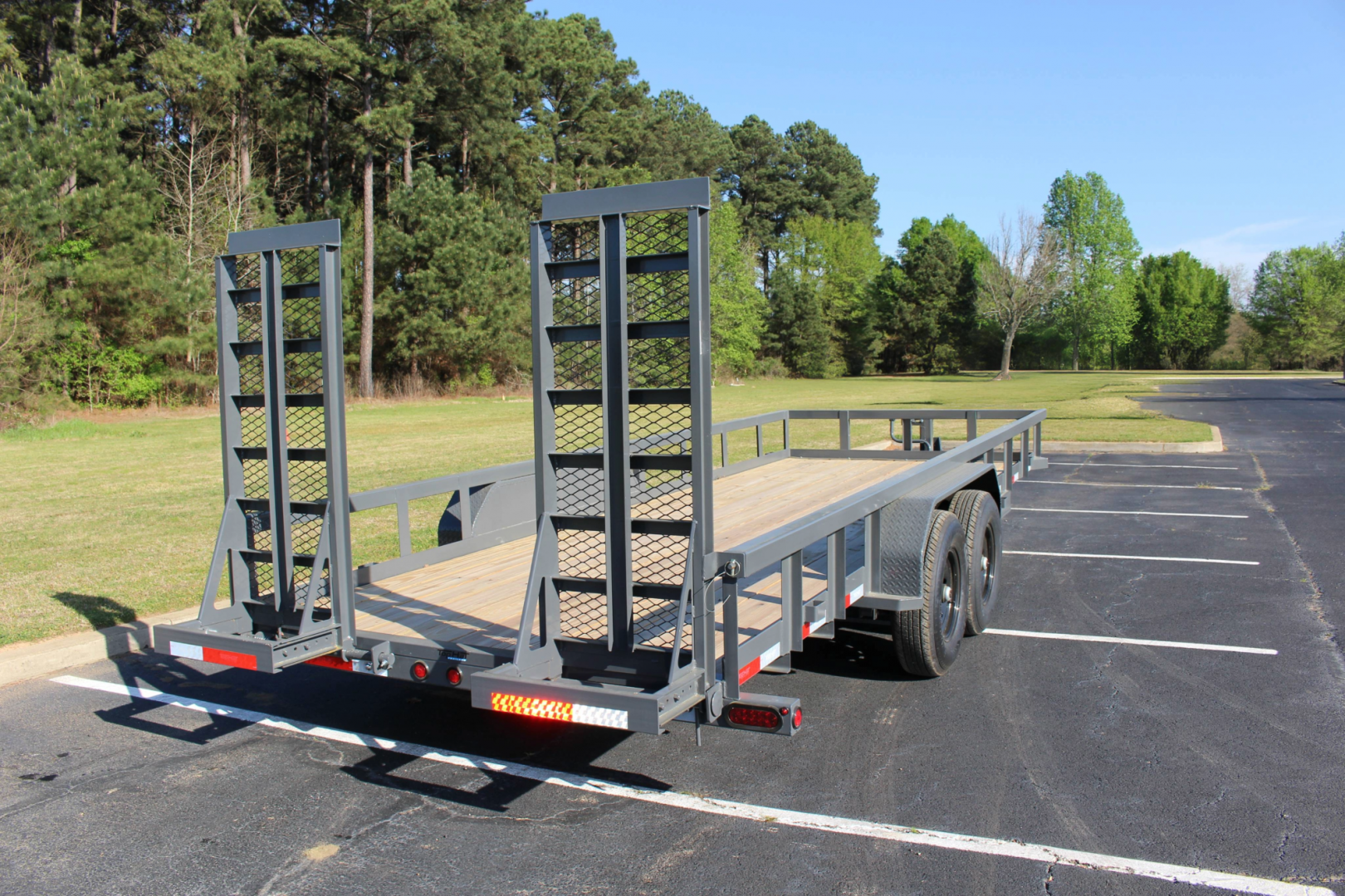New 2026 Top Hat 83X20 HT14 W/5' STAND UP EXPANDED METAL RAMP Equipment Trailer