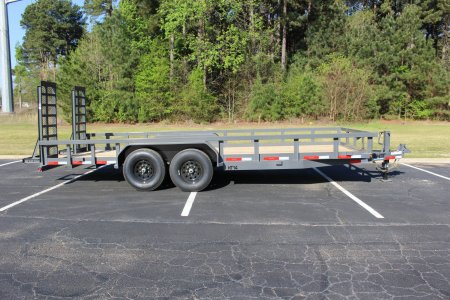 New 2026 Top Hat 83X20 HT14 W/5' STAND UP EXPANDED METAL RAMP Equipment Trailer