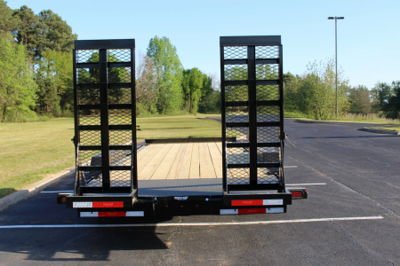 New 2026 Top Hat 83X20 EB14 W/ 5' STAND UP EXPANDED METAL RAMPS Equipment Trailer