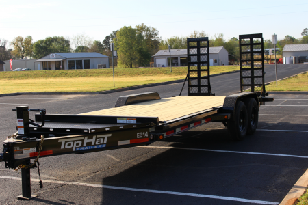 New 2026 Top Hat 83X20 EB14 W/ 5' STAND UP EXPANDED METAL RAMPS Equipment Trailer