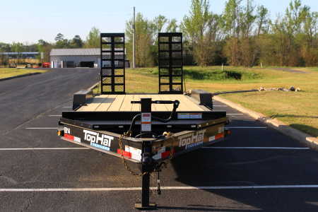 New 2026 Top Hat 83X20 EB14 W/ 5' STAND UP EXPANDED METAL RAMPS Equipment Trailer